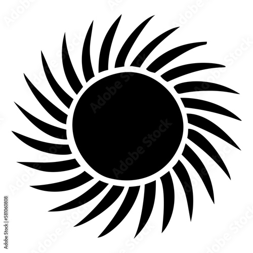Obraz na płótnie Sun icon clipart. Vector illustration flat design. w salonie