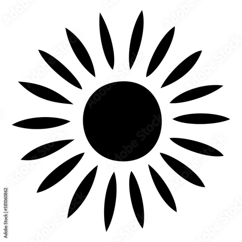 Obraz na płótnie Sun icon clipart. Vector illustration flat design. w salonie