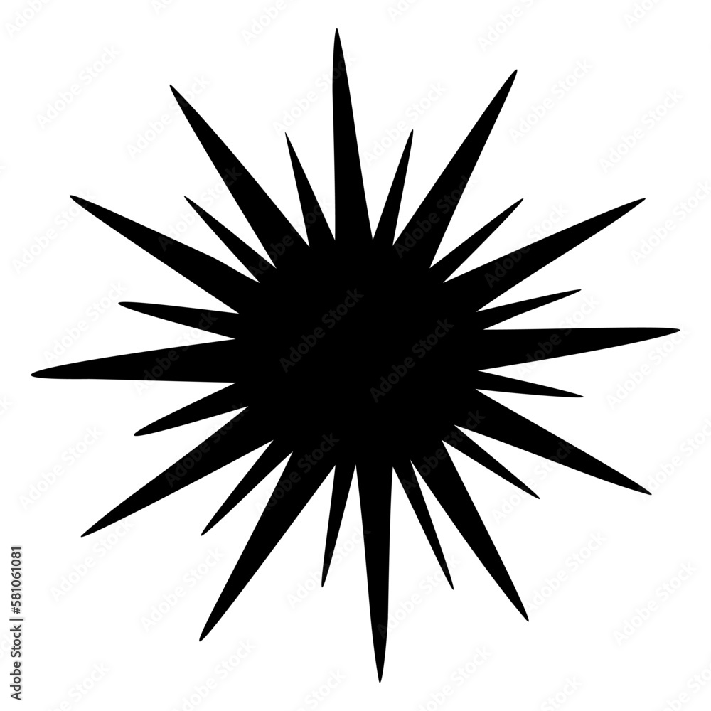 Sun icon clipart. Vector illustration flat design.