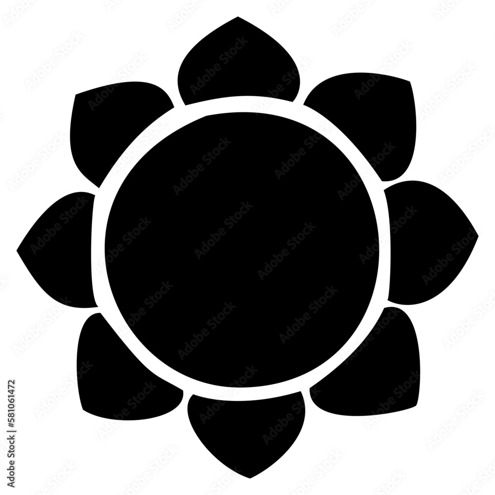 Sun icon clipart. Vector illustration flat design.