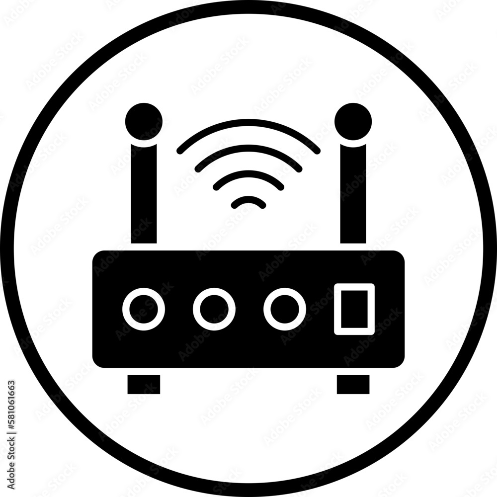 Vector Design Wireless Router Icon Style Vector Design Wireless Router Icon Style