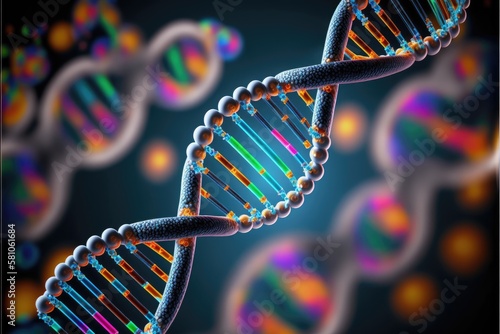 laboratory genes isolated from body for gene therapy, created with generative ai photo