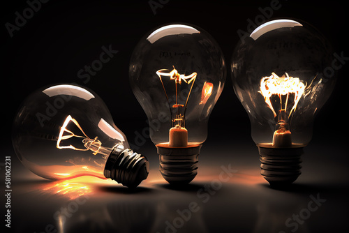 Decorative antique edison style filament light bulbs