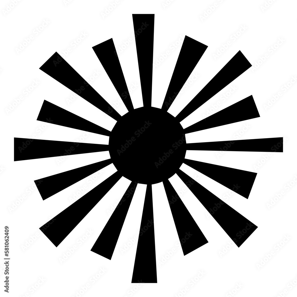 Sun icon clipart. Vector illustration flat design.