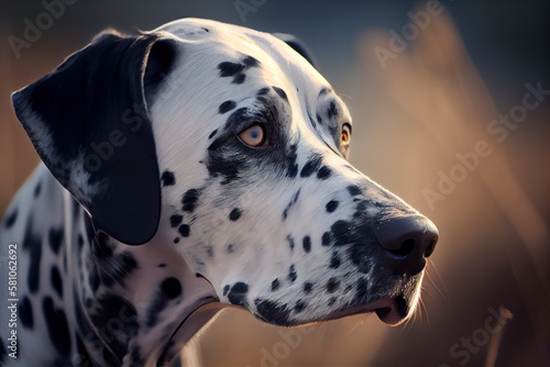 closeup of a dalmatian