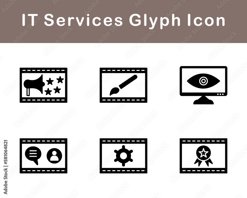 IT Services Vector Icon Set IT Services Vector Icon Set