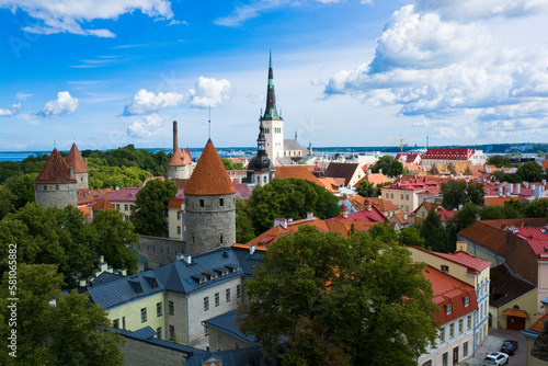 Panorama of the Old Town of Tallinn, Estonia