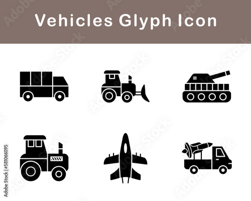 Vehicles Vector Icon Set