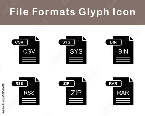 File Formats Vector Icon Set