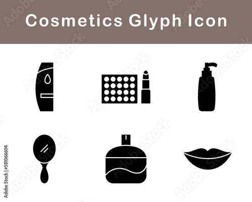 Cosmetics Vector Icon Set photo