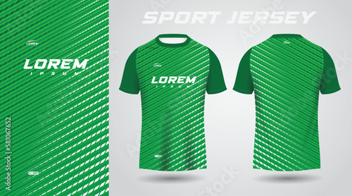 green shirt soccer football sport jersey template design mockup