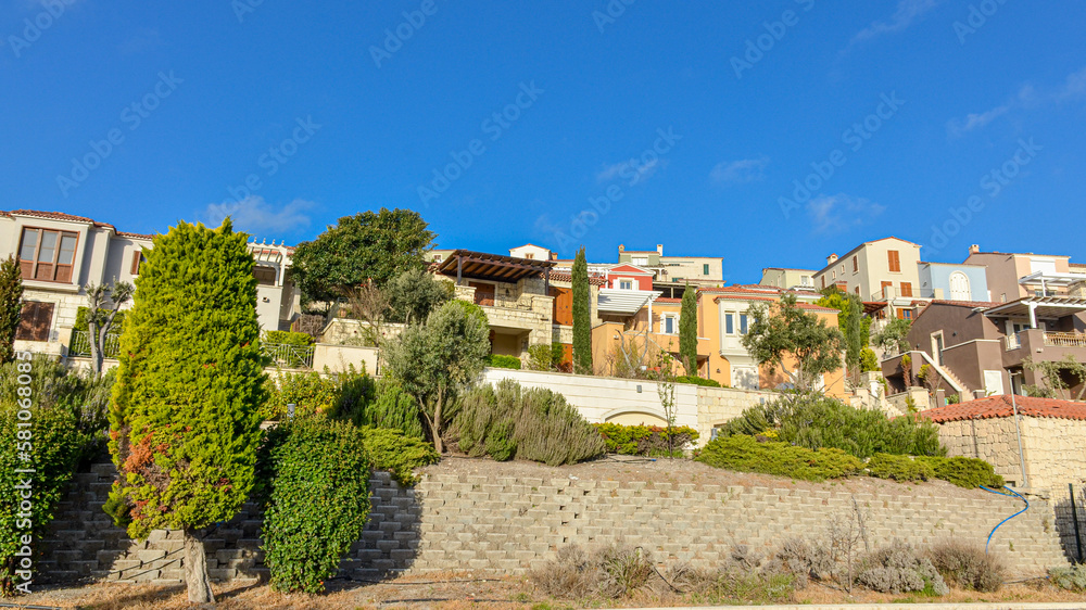 residential houses, villas and hotels in Port Alacati Marina (Cesme, Izmir province, Turkey)