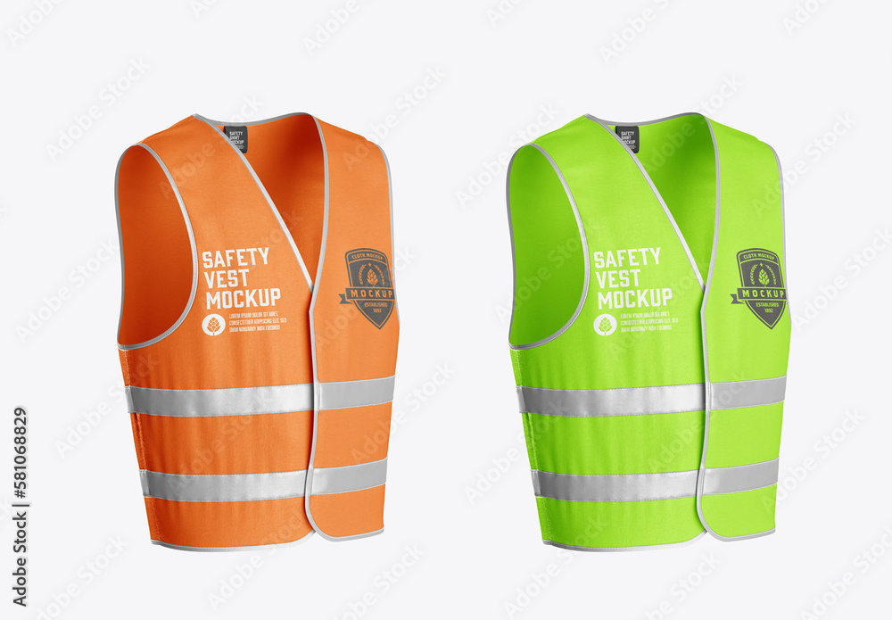 Safety Vest Mockup Stock Template Adobe Stock