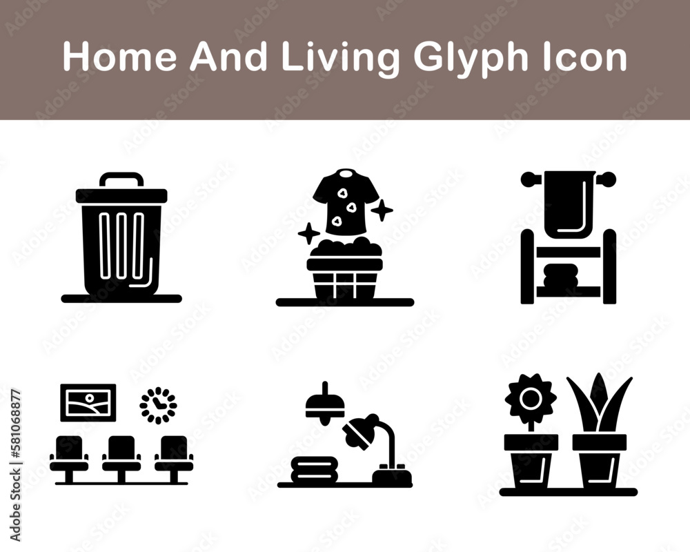 Home And Living Vector Icon Set Home And Living Vector Icon Set