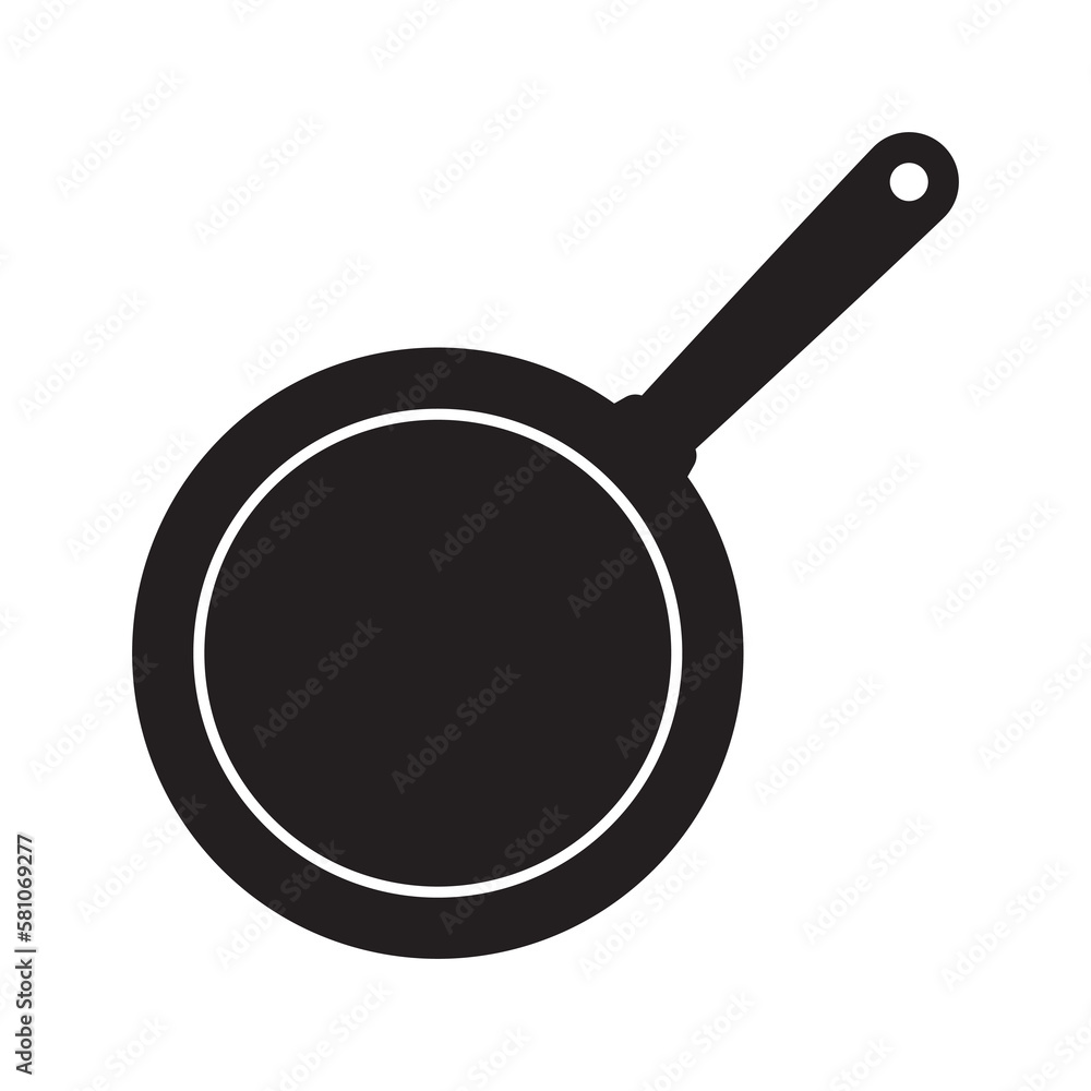 Frying pan vector icon. Frying pan isolated signs. Frying pan vector icon. Frying pan isolated signs.