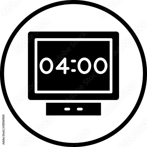 Vector Design Digital Clock Icon Style