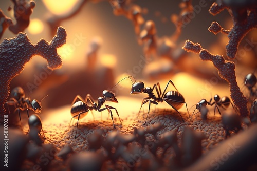 Ants created using AI Generative Technology © Pradeep