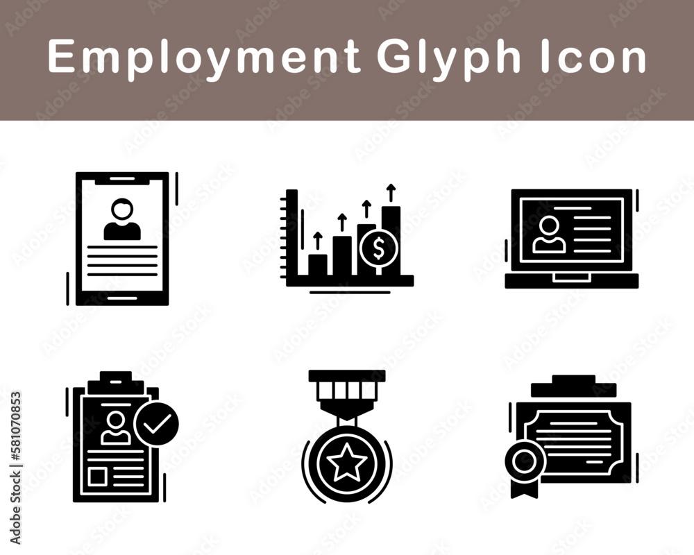 Employment Vector Icon Set Employment Vector Icon Set