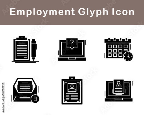 Employment Vector Icon Set