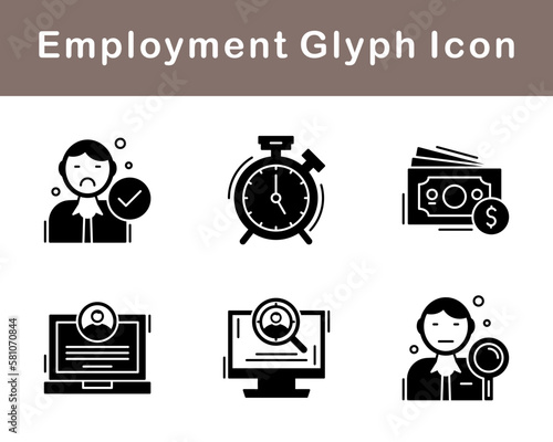 Employment Vector Icon Set