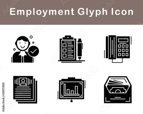 Employment Vector Icon Set