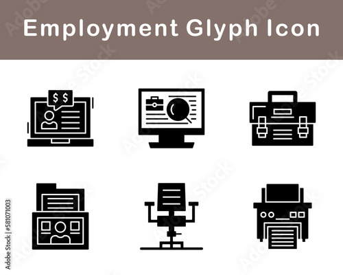Employment Vector Icon Set