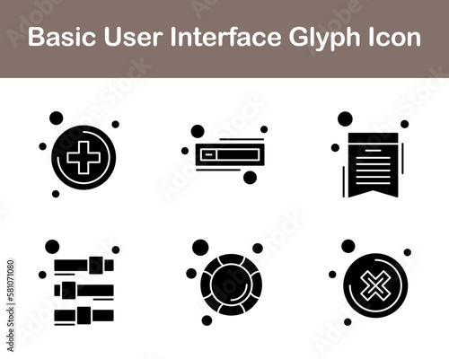 Basic User Interface Vector Icon Set