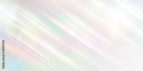 Rainbow light line prism effect, transparent background. Hologram reflection, crystal flare leak shadow overlay. Vector illustration of abstract blurred iridescent light backdrop