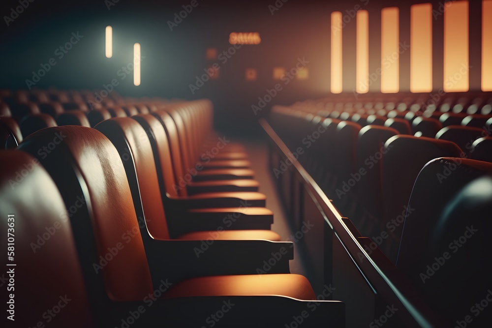Cinema seats created using AI Generative Technology