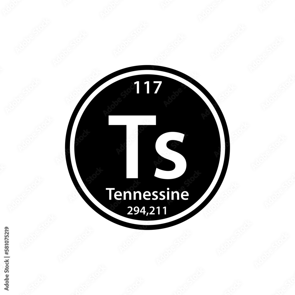 Tennesine element periodic table icon vector logo design template Tennesine element periodic table icon vector logo design template