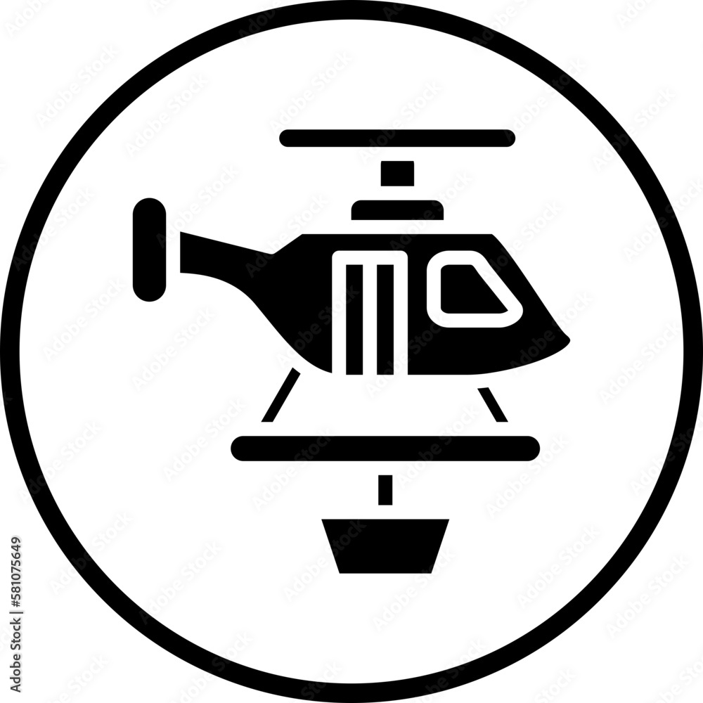 Vector Design Firefighter Helicopter Icon Style Vector Design Firefighter Helicopter Icon Style