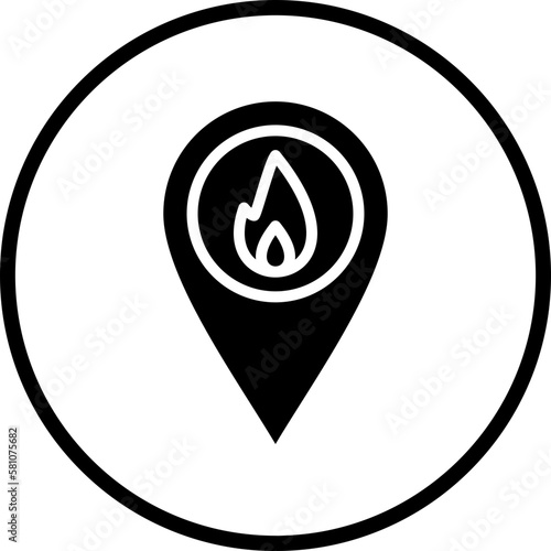 Vector Design Fire Location Icon Style