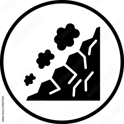 Vector Design Snow Avalanche Icon Style