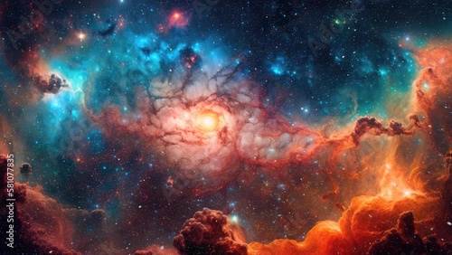 beautiful nebula in space 4k photo