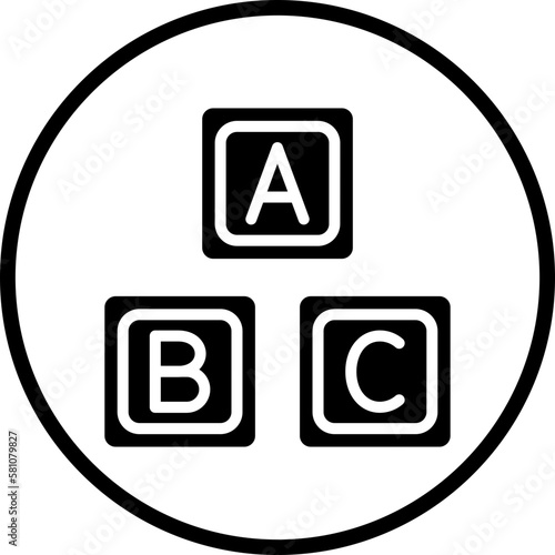 Vector Design ABC Blocks Icon Style