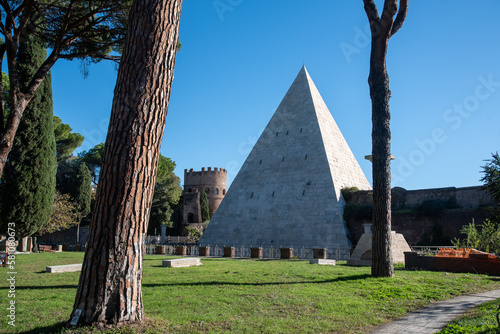 Pyramid of Cestius In Rome