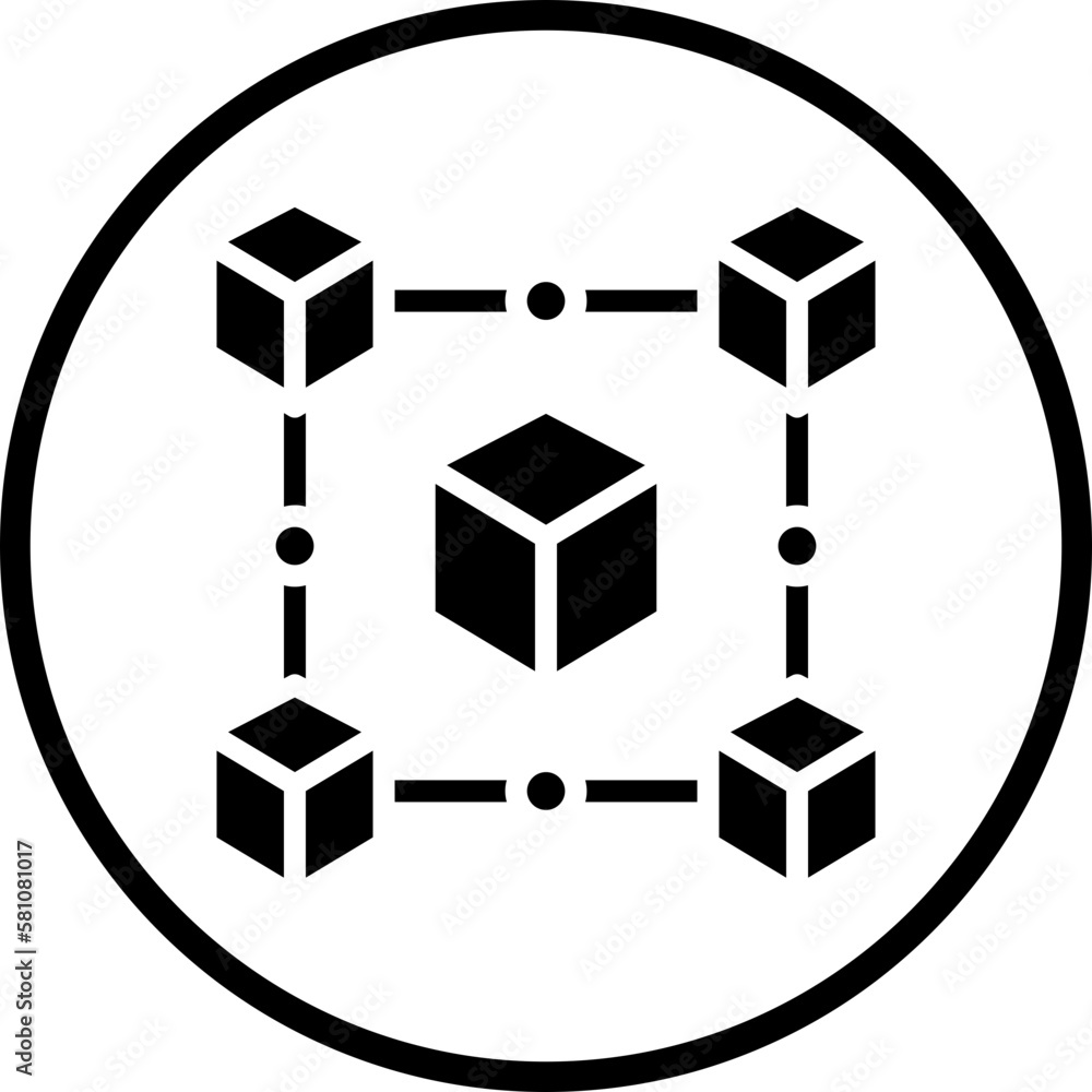 Vector Design Blockchain Icon Style Vector Design Blockchain Icon Style
