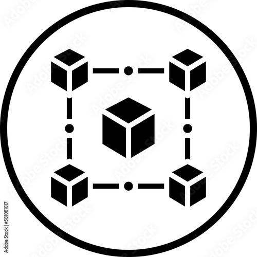 Vector Design Blockchain Icon Style