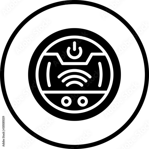 Vector Design Robot Vaccum Icon Style