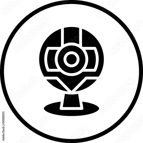 Vector Design Round Webcam Icon Style