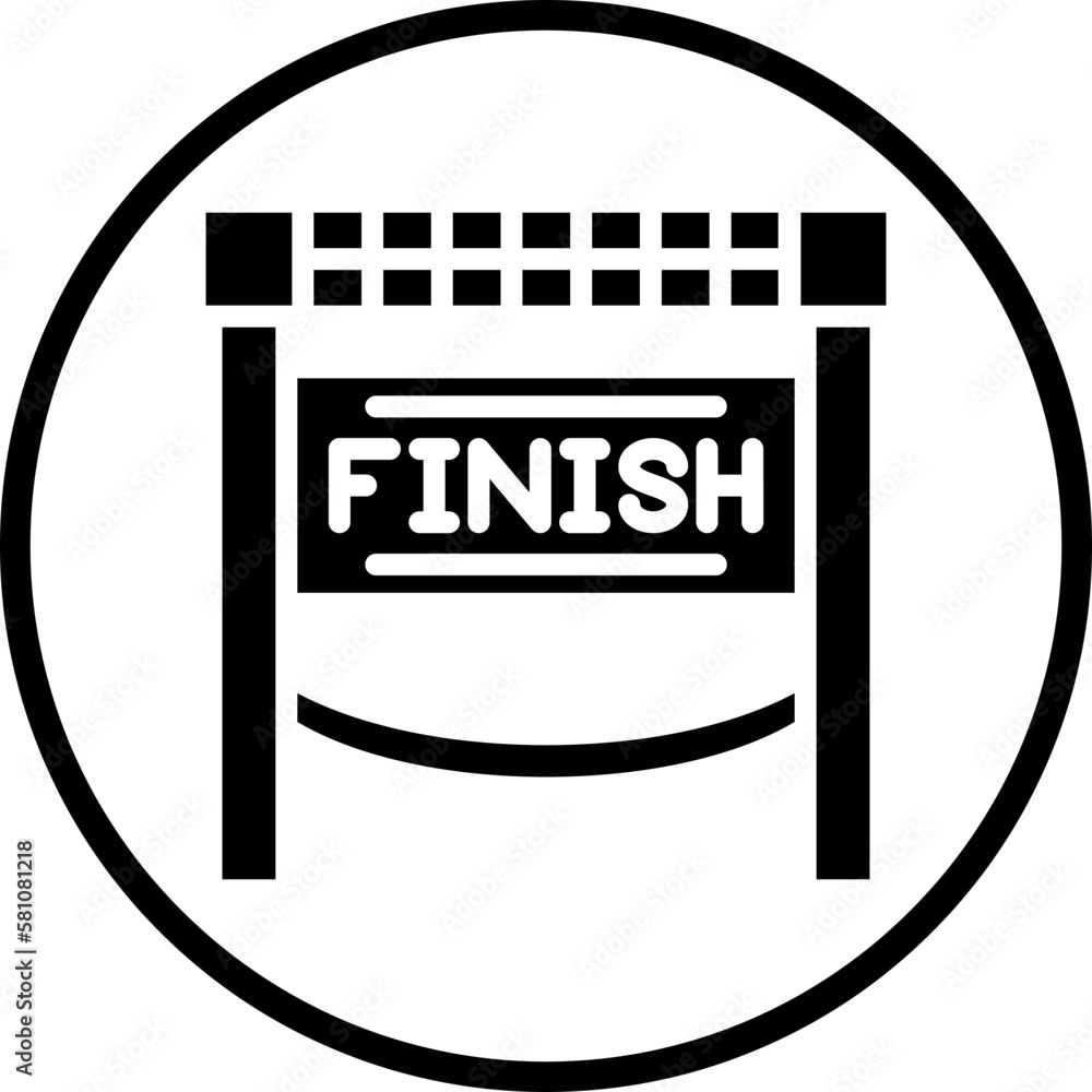 Vector Design Finish Line Icon Style Vector Design Finish Line Icon Style