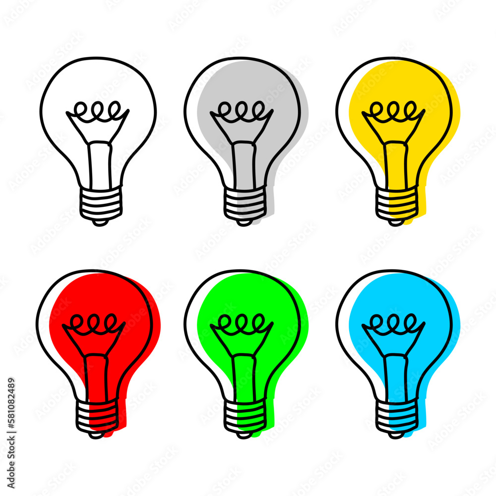 Lightbulb drawing on white background, vector illustration. Lightbulb drawing on white background, vector illustration.