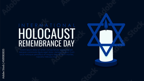 holocaust remembrance day banner template