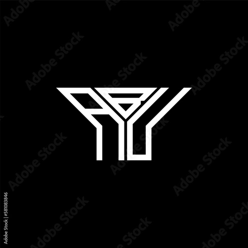 ABU letter logo creative design with vector graphic, ABU simple and modern logo.