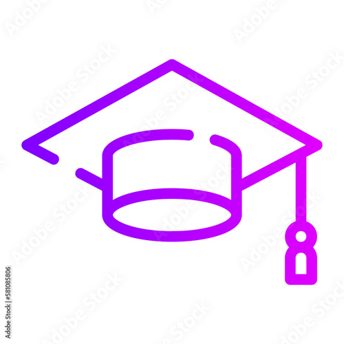 mortarboard gradient icon