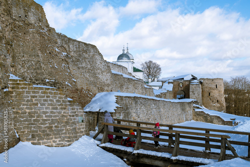Ancient Izborsk fortress, architectural monument