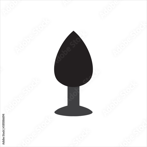 butt plug icon, vector, illustration, symbol