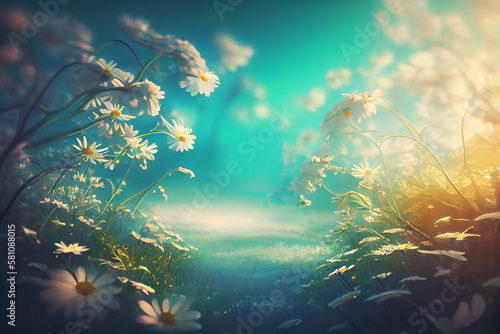 Beautiful blurred spring background