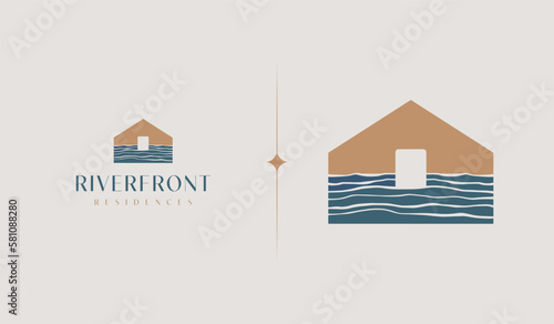 River House Logo. Universal creative premium symbol. Vector sign icon logo template. Vector illustration