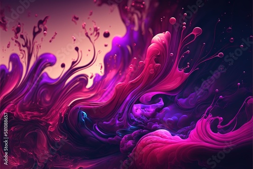 Unique fluid backgrounds in pink shades AI